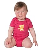 (フルギ) Frugi 半袖ボディスーツ ガールズ サイズ12-18m ( 80 )　キャットフレンズ　ラズベリー オーガニックコットン
