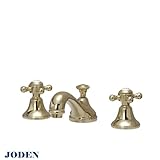 【JODEN】セパレートクロスCH（ブラス）　洗面用3ホール（8インチ）2ハンドル混合栓 クラシック水栓 8PCVG