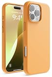 【elago】iPhone16ProMaxケース シリコン耐衝撃指紋防止サラサラ シリコンケース オレンジ