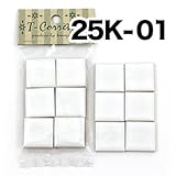 Ｔコレット25mm角モザイクタイル レギュラーカラー 小袋12個入 【25K-01】ホワイト