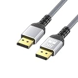 Displayport ケーブル 1.4 2m 8K@60Hz/ 2K@165Hz/ 4K@144Hz, DP to DP最大32.4 Gbps高速伝送ナイロンメッシュ高耐久パソコン/ディスプレイ/プロジェクタ