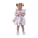 サクララ（Sakulala) ワンピース 女の子 プリンセスドレス 花柄 半袖 レース ドレス チュニック 可愛い オシャレ 通園 発表会 プリンセススカート ピンク