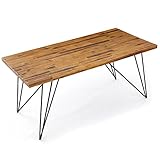 LOWYA （ロウヤ） テーブル ダイニングテーブル 天然木 アカシア無垢材 スチール脚 単品 デスク 幅160cm