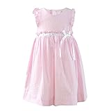 M2C 女の子 ワンピース キッズワンピース 綿 コットン 着心地 ピンク 100cm
