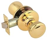 凡例806134チューリップスタイルドアノブHall andクローゼットPassage Lockset、us3真鍮仕上げ