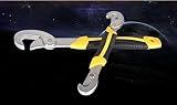 New 2pc Snap'n Grip 9-32mm Adjustable Wrench Spanner Universal Quick Multi-function-Yellow [並行輸入品]
