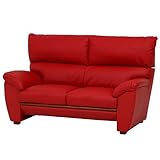 不二貿易 APUソファ 2人掛け レッド 36162
