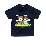BabyChips 仲良し兄弟(名入れ半袖ベビーTシャツ) 100 ネイビー