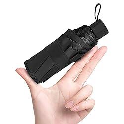 【最新版&超軽量】日傘 折りたたみ 軽量 UVカット100 完全遮光 メンズ 折りたたみ日傘 晴雨兼用 超耐風撥水 折り畳み傘 8本骨 コンパクト 収納ポーチ付き プレゼント (ブラック1)