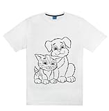 Coloring T-shirt Kit... Children Tees to Color Wear Wash Recolor by Everest