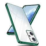 OPPO Reno 7A 9A OPG04 A201OP A301OP CPH2353 ケース クリア メッキ加工 耐衝撃 薄型 カバー オッポ リノ 7a 9a 透明な背面 ケース 米軍MIL規格 SGS認証 TPU 透明な背面 スマホケース 韩国 人気 ランキング おしゃれ 衝撃吸収 ソフトケース ストラップホール付き 7a 9a case (グリーン)