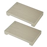 (2枚組み）2WSP345-GC ウッドステージ 色はガーデンクリーム　長さ45 奥行27 高さ6cm (2)