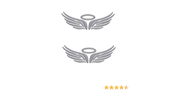 Amazon 車用エンブレムステッカー 天使の羽 愛車を大変身 2枚セット Lpebset01 天使 エンブレム 車 バイク