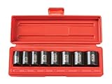 TEKTON 4790 3/8' Drive Shallow Impact Socket Set, 5/16'-3/4', SAE, Cr-V, 8 Sockets [並行輸入品]