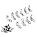 [スプレンノ] ステンレス L字 アングルブラケット 10個 セット ネジ付き 転倒防止 補強 金具 (3号_30mm)