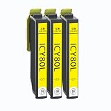 IC80L 互換インクカートリッジ IC80L-Y イエロー×3 合計3本 対応機種：EP-982A3 EP-707A EP-807AR EP-808AW EP-977A3 プリンター