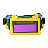 自動遮光 溶接ゴーグル 溶接メガネ 溶接マスク 保護 眼鏡 フルオート ソーラー 超軽量 ハンズフリー 自動感光式 遮光速度1/25000s