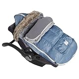 7AM Enfant Le Sac Igloo Footmuff, Converts into a Single Panel Stroller and Car Seat Cover, Denim, L