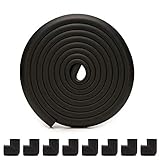 1stモール コーナー ガード ブラック 赤ちゃん 怪我防止 コーナークッション 全長5m ＋ 両面テープ付き L型 8個 ST-CORNERGARD-BK