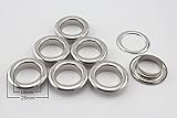 穴径18mm ハトメ アイレット 鳩目 座金付き 真鍮製 30個入り (ニッケル) G85