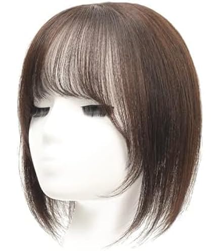 Amazon.co.jp: 前髪 部分ウィッグ つむじ 100%人毛 ヘアピース 自然