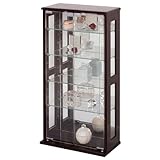 ガラスラック (80cm, ブラウン) コレクション ラック ケース ボックス