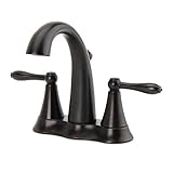 フォンテーヌMontbeliard 2-handle Centersetバスルーム蛇口、オイルラビングブロンズ