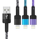 usbケーブル 1.8m ライトニングケーブル アイフォン充電ケーブル 3本セット 充電コード ケーブル 急速充電 iphone コード 充電器 iPhone 14 13 12 11 XS Max XR X 8 8Plus iPad 対応 (3色)