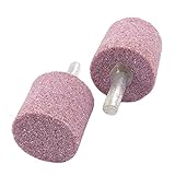 uxcell　 軸付き砥石 フェルトホイール　28mm直径　円筒形状　メタル　シャンク　5個入　シリンダ　ヘッド