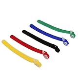 Yongcunフックとループケーブルタイ6 "フックループケーブルタイのケーブル管理45pcs 5色（6" ）