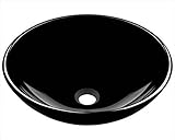 MR Direct 601 Black Coloured Glass Vessel Sink [並行輸入品]