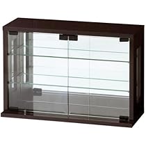 コレクションケース　横型　ダークブラウン Amazon.co.jp: クロシオ 卓上コレクションケース横型 幅60×高さ