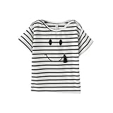 子供服 Tシャツ 半袖 ファミリー装着し 子供＋お母さんセット 夏 キッズ 男女兼用 可愛い 綿 レジャー 柔らか ストライプ 笑顔 おしゃれ ショートスリーブ