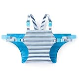 どこでもサポート赤ちゃん安心チェアベルト　ベーシックボーダー（綿100％）・青　B2600500　日本製