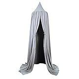 Fenteer 全4色 ベビーモスキートネット 吊り下げタイプベビーベッド キャノピー 天蓋付 キッズテント キッズルーム - スタイル1 - グレー