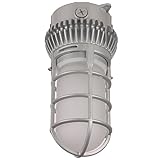Sunlite LFX/VT/12W 88145 12-watt 120-277-volt LED Vapor Proof Fixture with Frosted Lens, Grey Powder