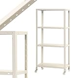 スマートラック NSTRK-437 幅60×奥行45×高さ124.5cm 4段 ホワイト 80㎏/全