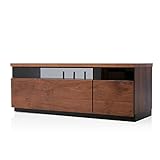 LOWYA （ロウヤ） テレビ台 テレビボード 国産 節付き 天然木突板 大容量収納付き 49V型対応 吸湿材付き 右扉タイプ 幅120cm ウォルナット