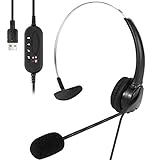 Aisheny ヘッドセット インイヤーヘッドフォン 有線イヤホン コールセンター マイク付き オンライン Web skype 会議 在宅勤