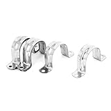 uxcell　パイプストラップ　チューブストラップ　パイプ クランプ　ステンレス鋼　8個