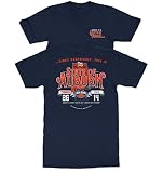 オーバーンIronボウルVictory vs Alabama 2017 Navy半袖Tシャツ ブルー