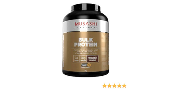 Amazon Musashi ムサシ バルク マスゲイン プロテイン ブレンド 2kg チョコレートミルクシェイク味 海外直送品 Musashi ムサシ ホエイプロテイン