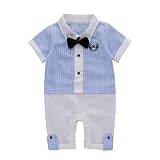 Mayの赤ちゃん幼児用男の子ボウタイロンパースワンジー US サイズ: 3-6 Months カラー: ブルー