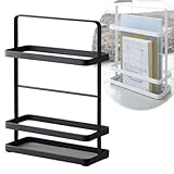 マガジンラック おしゃれ スリム アイアン マガジンラック タワー ブラック 07868