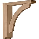 Ekena Millwork BKT02X10X10RERW 2 1/2-Inch W by 10 3/4-Inch D by 10 1/4-Inch H Reece Shelf Bracket, R