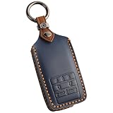 【smasol】トヨタ エンジンスターター カバー アルファード ノア80系 VOXY 80系 カローラ ハリア C-HR スマートキー エンジンスターター 一体型 本革 カバー キーケース エンジンスターター 保護ケース 専用設計 (ブルー)