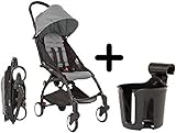 BabyZen YOYO Stroller - Black/Grey + BabyZen YOYO Cup Holder by Baby Zen