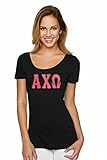 アルファChi Omega Letter Bling t-shirt- Large