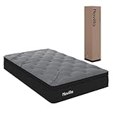 Novilla マットレス シングル 硬め 極厚26cm 高反発 竹炭入り 体圧分散 独立コイル 静音 圧縮梱包 ブラック