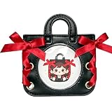 缶バッジケース 缶バッジカバー PUレザー キーホルダー式 透明 かんばっじ保護 収納 コレクション ディスプレイ アニメグッズ 57mm 58mmバッジ 対応 (ブラック)